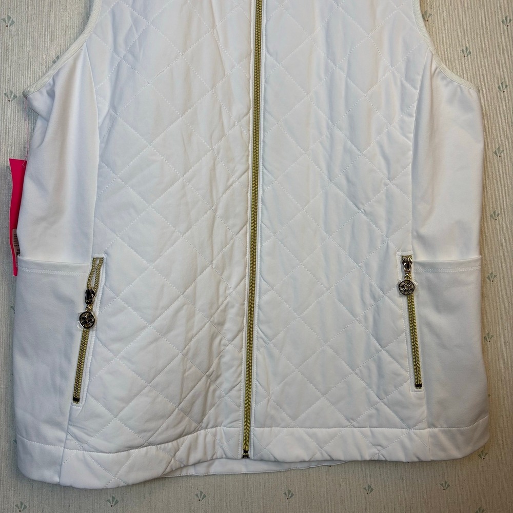 Lilly Pulitzer Luxletic Beverly Vest Size XL Resort White Travel Golf Casual NWT - Picture 10 of 12